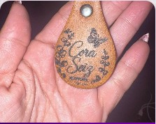 Personalized wooden keychain